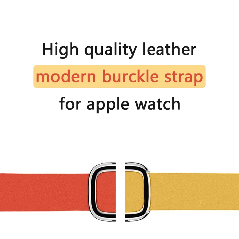 

FOHUAS colorful high quality Genuine leather modern buckle strap for apple watch band 42 mm 38 watch bracelet 22mm watch band