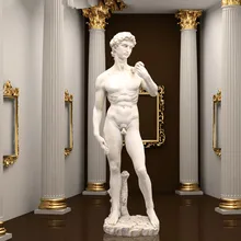 Художественная скульптура из смолы Давид полноразмерная портретная статуя микеланжело Буонарроти украшения для дома 41,5 см R910