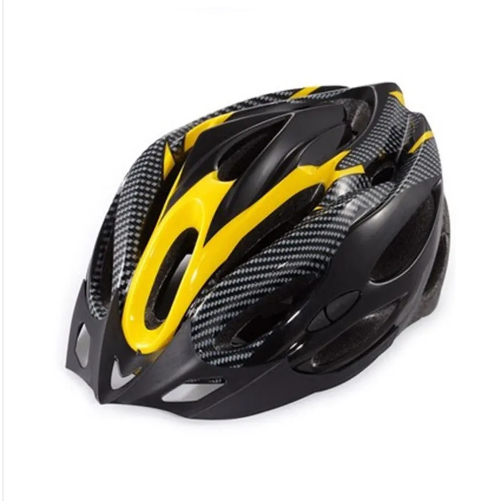 

Mountain Bike Cycling Helmet Hollow Breathable Mountain Helmet Carbon Fiber Safety Head Cap Outdoor Cycling Helmet