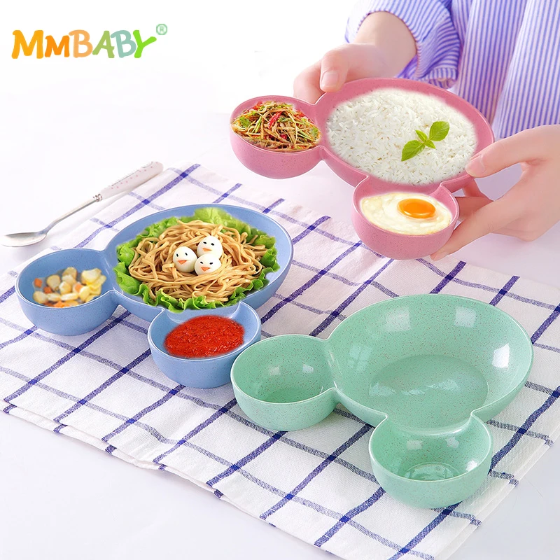 MMBABY мультяшная пшеничная соломенная чашка для кормления малыша посуда тарелка