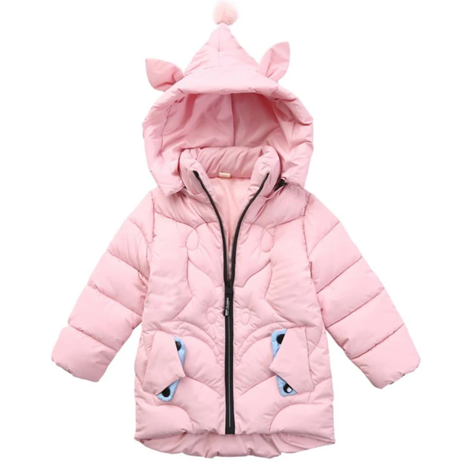 Abesay/зимняя утепленная куртка для девочек, парка с рисунком для девочек пальто с капюшоном для детей, Подростковая осенняя одежда для девочек 6, 8, 12 лет