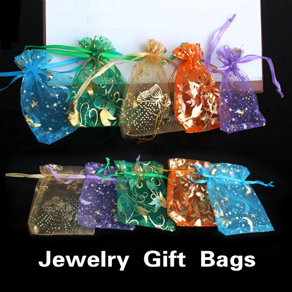 50 pcs Organza Jewelry Candy Wedding Gift Pouch Bags 7x9cm  Mix Color for Party Holiday New Year Use PTSP