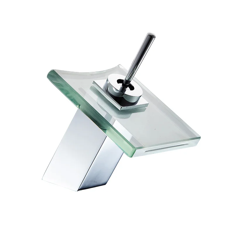 

Glass waterfall faucet cold and hot water mixing faucet
