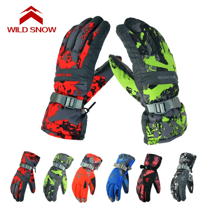 

High Quality Men Women Ski Gloves Brand New Snowboarding Gloves Men Waterproof Windproof Winter Gloves Outdoor Hiking Gloves