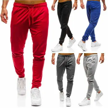 

Fashion Men Casual Drawstring Sport Pants Long Trousers Tracksuit Fitness Workout Joggers Gym Sweatpants