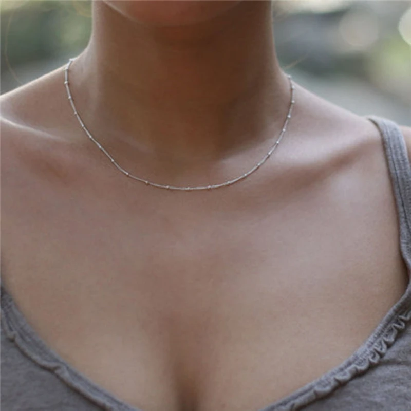 Модные ювелирные изделия милые металлические бусины простое колье-ошейник ожерелье массивные цепи богемные Кулоны ожерелье s Bijoux женский подарок