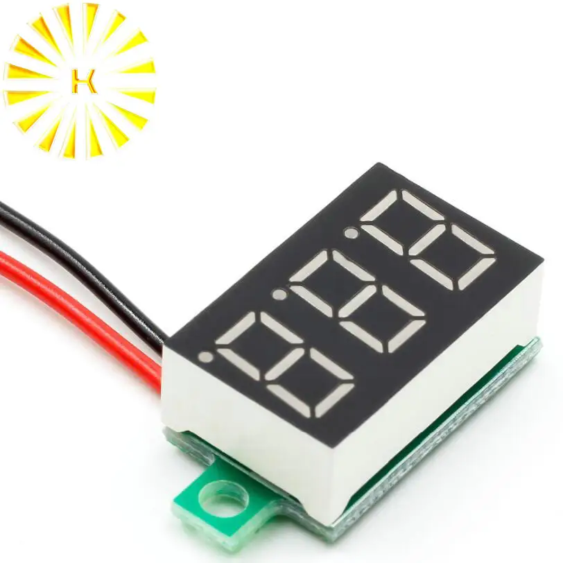 

0.36 Inch Mini LED Digital Voltmeter Red Green Blue Panel Voltage Meter DC 4~30V Digit Display Adjustment Voltmeter