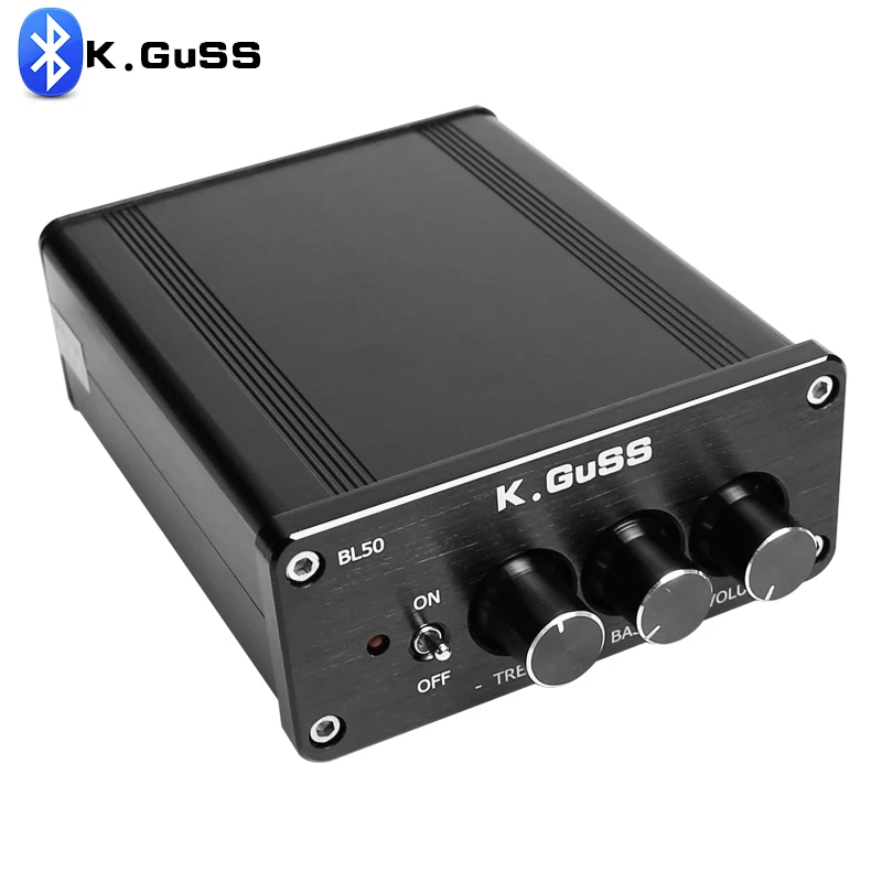 K. GuSS BL50 Класс D 2,0 Мини HiFi TPA3116D2 LM1036 CSR8630 тональный цифровой усилитель звука bluetooth аудио усилитель 2*50 Вт