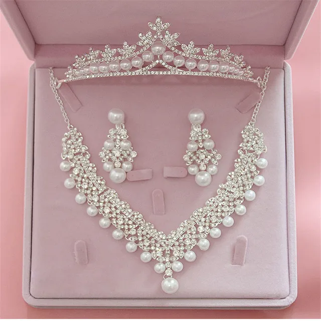 Magnificent Pearl Wedding Bridal Jewelry Sets Women Bride Wedding Party Jewelry Magnificent Pearl Wedding Bridal Jewelry Sets Women Bride Wedding Party Jewelry