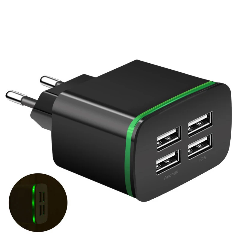 Etmakit Европейский стандарт 5 V/4A двухпортовый USB адаптер Быстрая зарядка зарядное устройство для смартфонов NK-Shopping