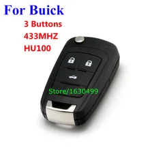 Автомобильные ключи с чипами Buck дистанционный ключ 3 кнопки 433 МГц HU100 ключ лезвие