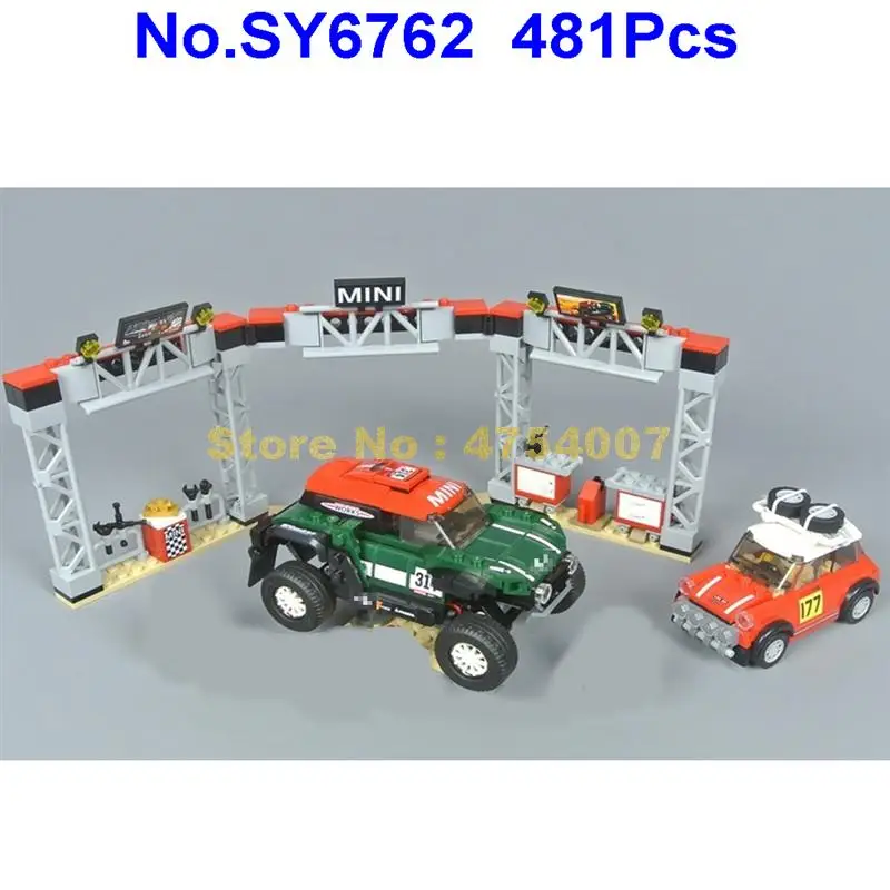 

sy6762 481pcs racing car fast champions building blocks 3 figures 75894 Toy