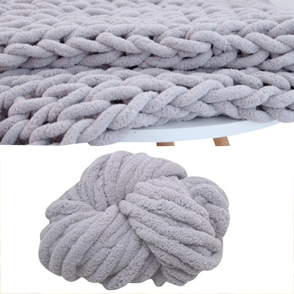 DIY синели шерсть грубая пряжа шерсть Одеяло ледяные полосы утолщенной синель одеяло ручной работы пряжи