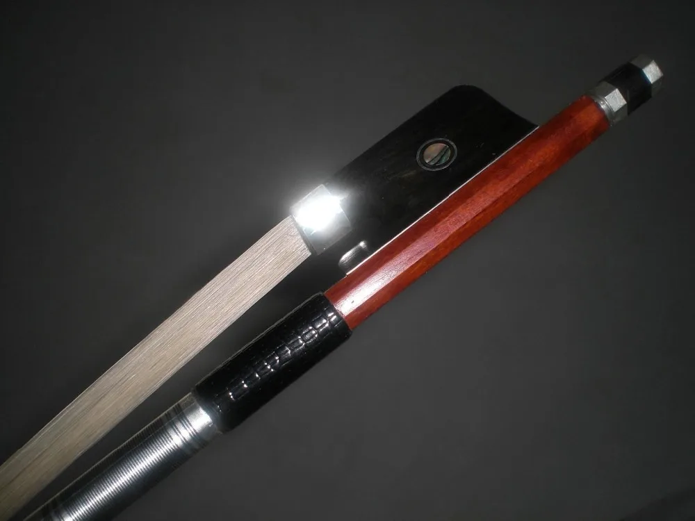 

1 PC Quality Cello bow Pernambuco bow stick, Ebony frog silver mounted cello bow of SFC960