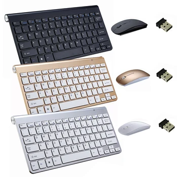 

New 2.4G Wireless Keyboard And Mouse Kit Keypad Ultra-Slim For Android IOS PC Laptop Notebook Mac Desktop TV Box Office Supplies