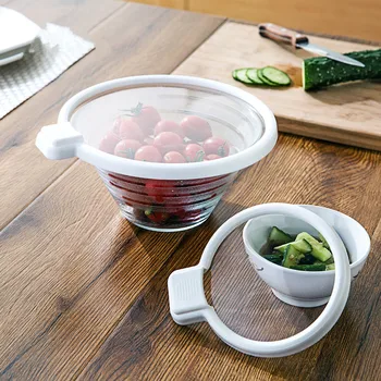 

Fresh and good round microwave oven food cover PP + PET wraps seal cover saran wrap for refrigerator kitchen accessories