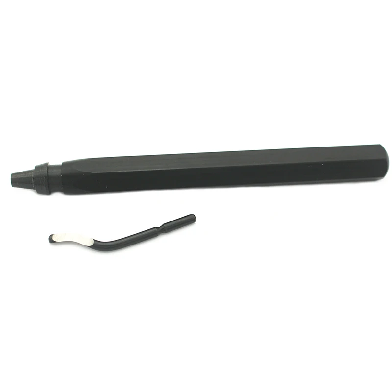 

New Black RB1600 Handle Durable Deburring Tool Metal Scraper with BS1010 Blade for Curved Edge/Straight Edge Deburring Tool