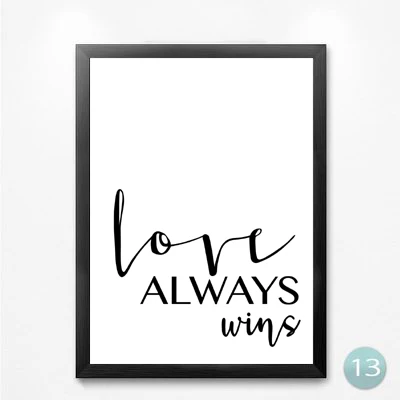 Mr and Mrs Love Quotes художественный абстрактный рисунок на холсте украшение дома Макияж Красивые ресницы Настенная картина для гостиной без рамки - Цвет: 13