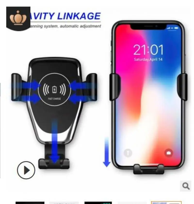 Европейский Союз (ЕС) Qi Беспроводное зарядное устройство для IPhone X/XS Max XR 8Plus 6 7 Plus видимая Беспроводная зарядная подставка для samsung S8 S9+ Note9 8 type C Phone - Тип штекера: Европейский Союз (ЕС)