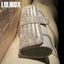 Luxus Kristalle 2017 Frauen Abendtaschen Designer Sparkly Party Kupplung Mit Lange Kette Strass Hochzeit Braut tasche Damen geldbörse