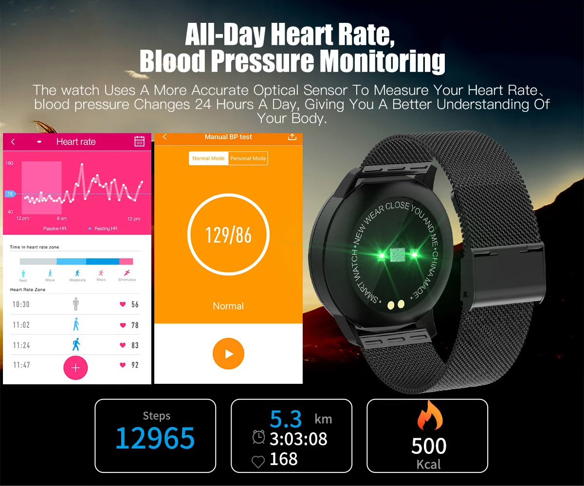 GIAUSA Smart Watch IP67 Digital Bracelet Heart Rate Monitor Sport male Wristband men 39 s watches 2 For Huawei Xiaomi