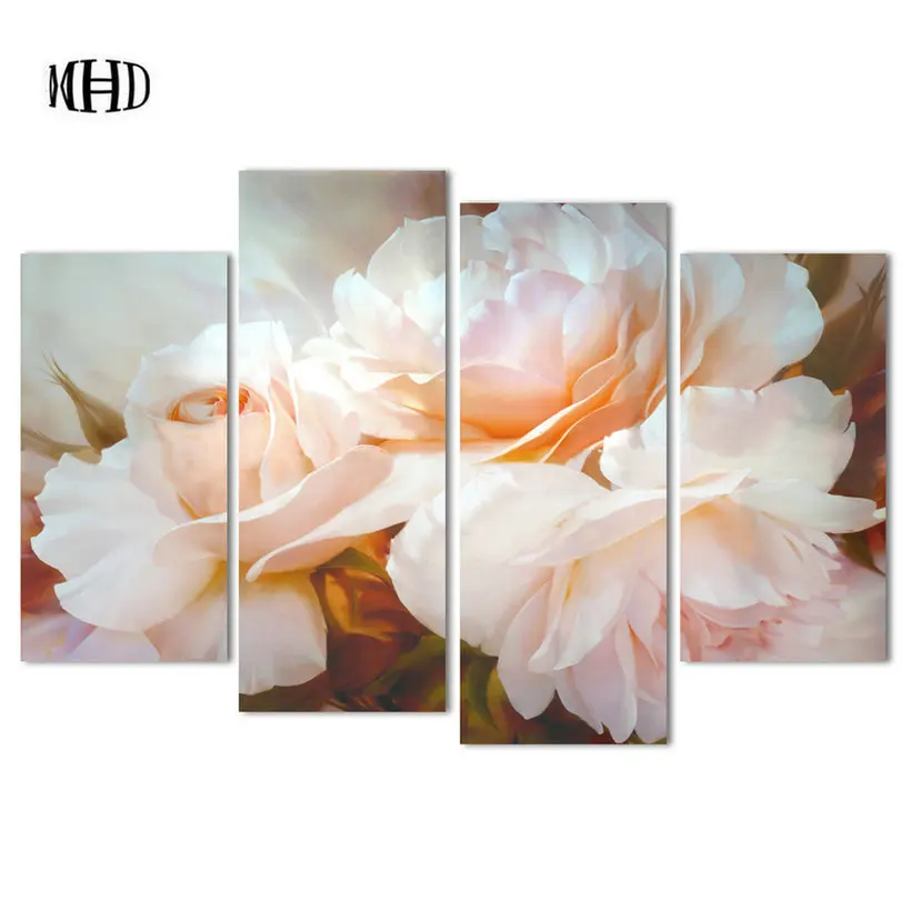 

Full Square/Round Diamond Painting Flowers 5d diy Diamond Embroidered 3D Mosaic Rhinestone Crystal Mosaic Stickers Set of 4