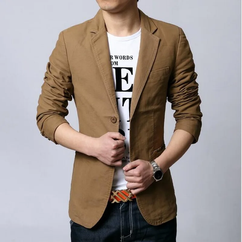Seven7 marca chaqueta de los hombres traje Slim Fit cuello