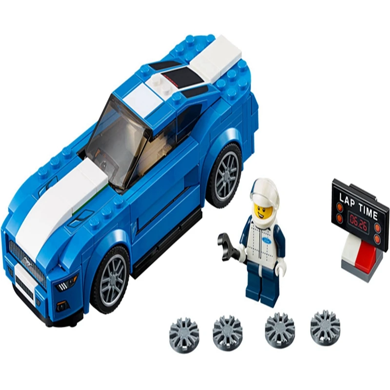 Супер гоночный автомобиль серии Mustang GT Audi Corvette совместимые Legoings блоки
