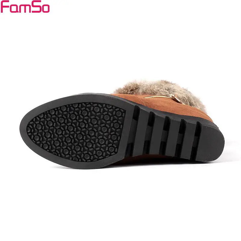 FAMSO/Size34 43 2019 г. Новые пикантные женские ботинки обувь на танкетке и высоком