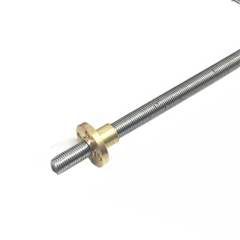 

3D Printer CNC Parts THSL-400-1D Length 400mm T-type Stepper Motor Trapezoidal Lead Screw 8MM Thread 1mm with 1pcs T8 Copper Nut