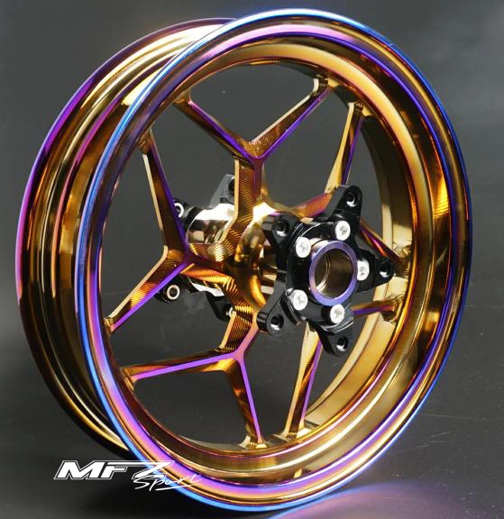 Motorcycle Scooter Wheel Rim 3d Cnc T6 Aluminum 12 Inch Single Brake