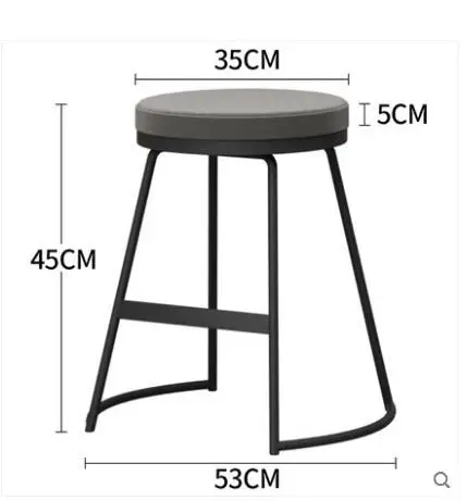 Nordic Iron Art Household Bar Chair Modern Simple Bar Chair High Stand Bar Chair Bar Chair Beauty Bench - Цвет: 2