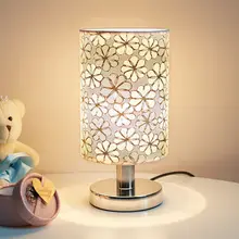 Прикроватная лампа для гостиной сенсорный переключатель вкл./выкл. Настольная лампа 28x14 см E27 Европа Сменные цветочные полосы уха пшеницы 8 Узор