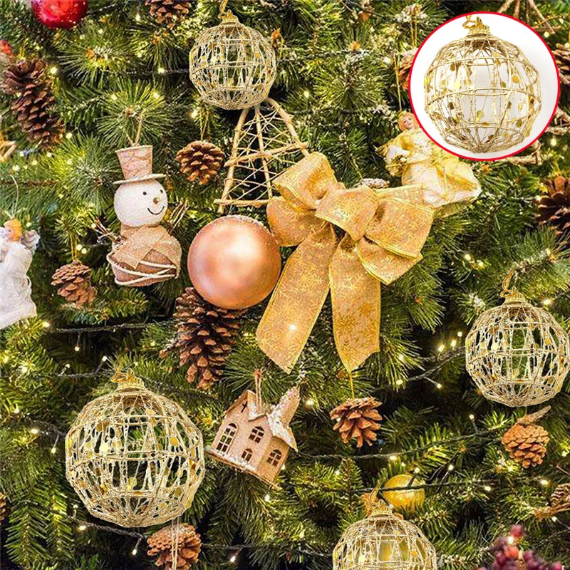 6 шт. блестящие золотые шары для рождественской елки, украшения для рождественской елки, вечерние, свадебные украшения, Красивый Декор для дома