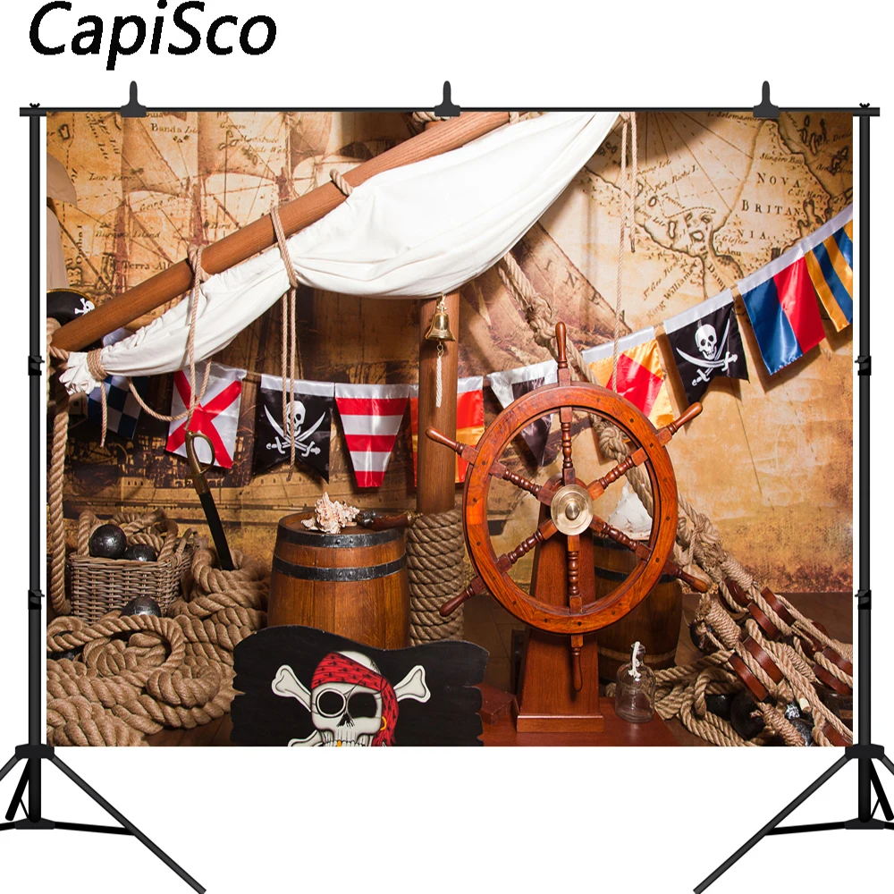 Capisco фоны для фотосъемки пиратский корабль палуба навигация тематическая