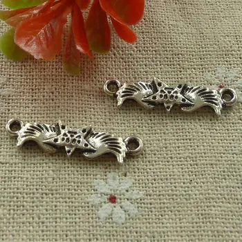 

210 pieces tibetan silver wing star connectors 27x7mm #2451