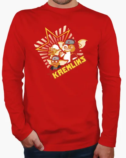 Зимнее Время Limited Хлопок tee homme de marque half kremlins мужчины футболка С Длинным Рукавом