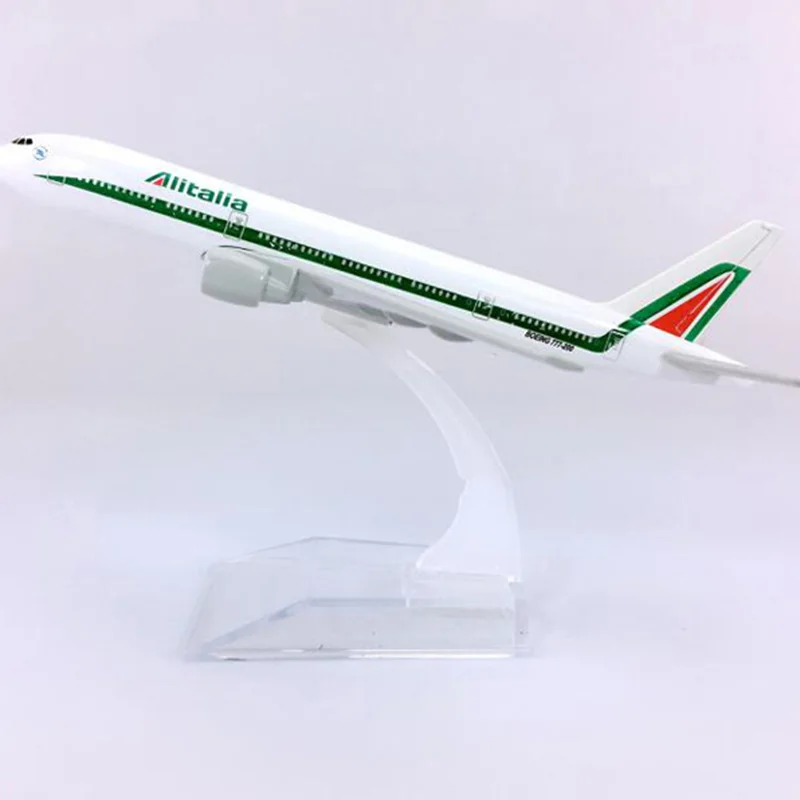 16 см 1:400 Boeing B777-200 модель Alitalia итальянский самолет с базовым сплавом самолет коллекционный дисплей игрушка модель Коллекция