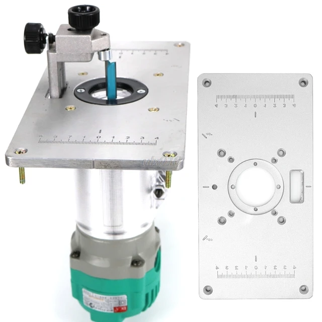 700C Aluminum Router Table Insert Plate For Woodworking Benches with 4pcs Insert Rings Engrving Machine Mar DropShip