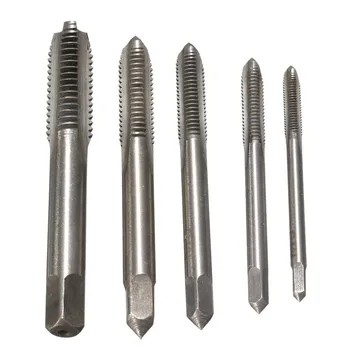 

5Pcs/set Hand Tap M3 M4 M5 M6 M8 Tap & Die Machine Spiral Point Straight Fluted Screw Thread Metric Plug Hand Tool Set