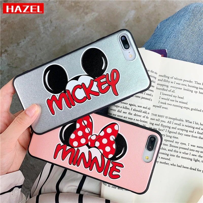 

Cartoon lovely Mickey Minnie phone case for iphone 6 6S 8 7 plus X 10 XR XS Max Cartoon TPU material soft shell phone case basic