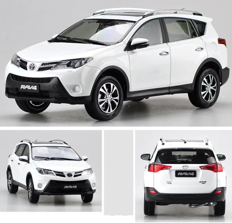 Высокая имитация RAV4 TOYOTA SUV, оригинальная усовершенствованная коллекция моделей 1: 18 игрушечных автомобилей из сплава, литая металлическая модель автомобиля