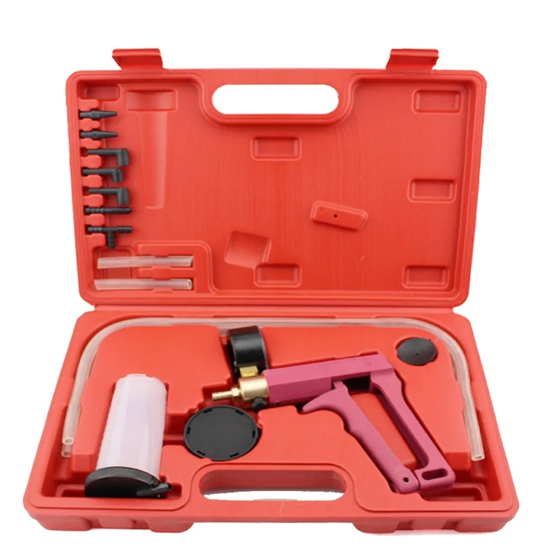 

Cars Motorcycles Hand Held Vacuum Tester Pump Brake Bleeder Gauge Tool Kit