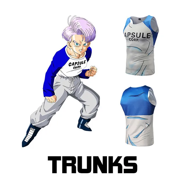 Summer New dragon ball trunks printed mens vests sleeveless vest men's t shirts clothing brand