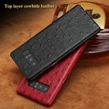 

wangcangli brand phone case ostrich grain half-wrapped phone case For Samsung Note 8 phone case full handmade custom processing