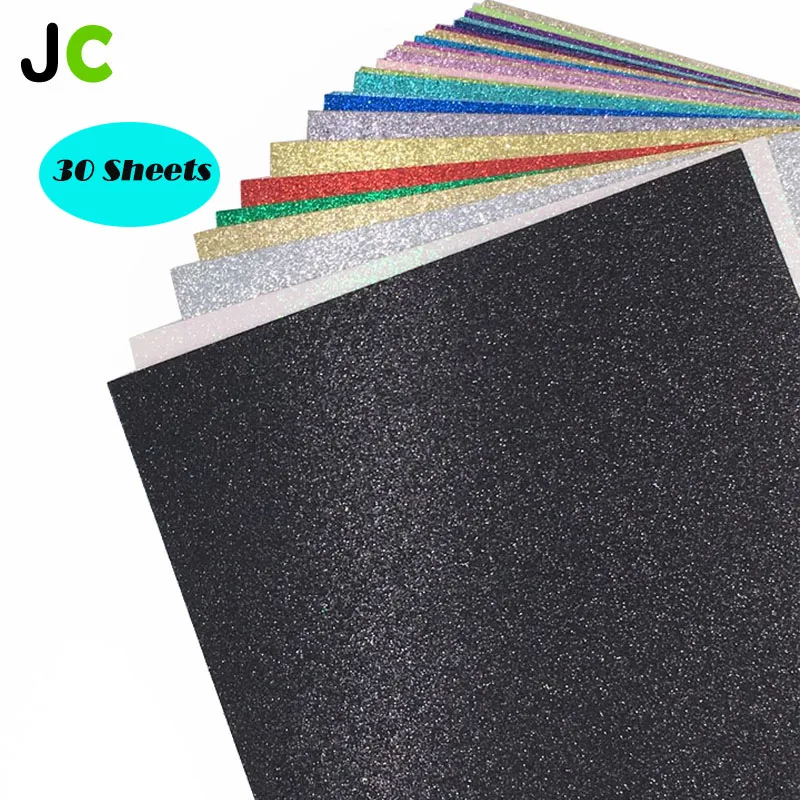 

Glitter Cardstock Folding Decoration Paper Wrapping Papers Handmade DIY Scrapbooking Craft JC 30pcs/set 12''x12''