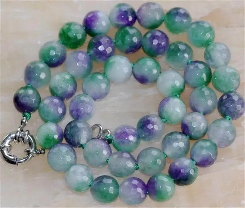 2017 10 мм Грановитая Красочный Кунцитовое Круглый Ювелирные Изделия Ожерелье