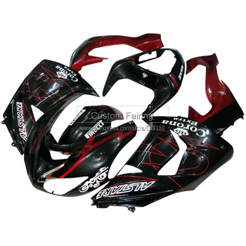 

All Black fairing kit for Kawasaki ZX10R zx-10r 2006 2007 Ninja white sticker 06 07 fairings ZR06