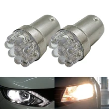 2 шт. автомобильный светильник лампочка 1156 BA15S P21W S25 7506 R5W Автомобильный светодиодный s светильник s 9 светодиодный 2835 SMD задний Поворотная сигнальная лампа Запасной светильник AC/DC 12V