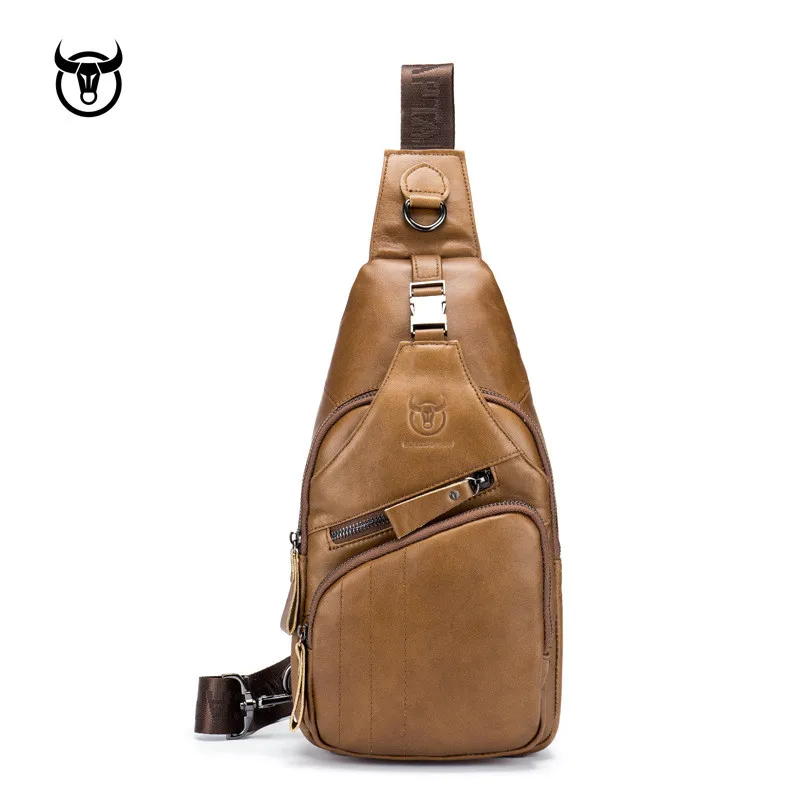 US $25.73 Famous Brand Leather Men Messenger Bag Casual Crossbody Bag Fashion Mens Handbag Men Chest Bag Male Shoulder Bag
